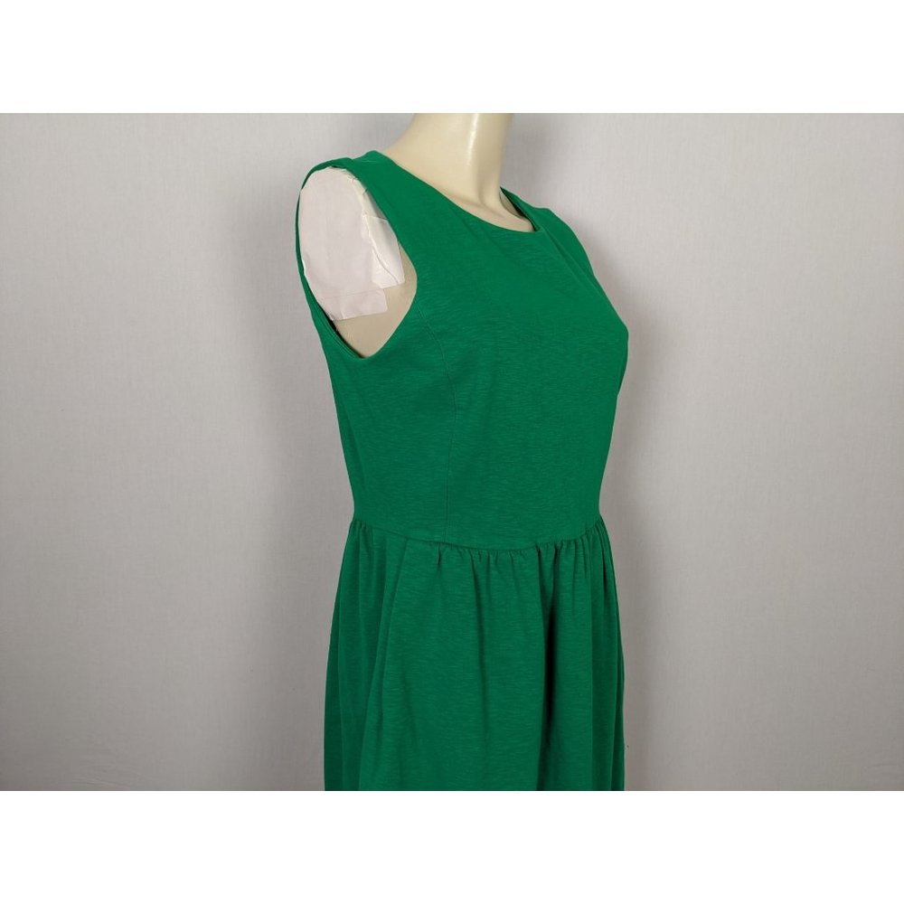 J.CREW Factory Daybreak sleeveless green Dress Style C0250 Size M - Picture 2 of 11